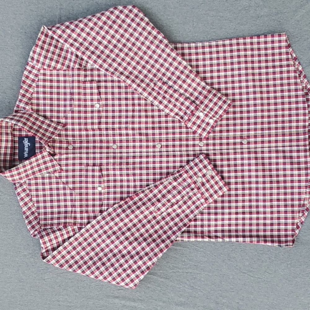 Boy's Wrangler Long Sleeve Button Down Sz Lg